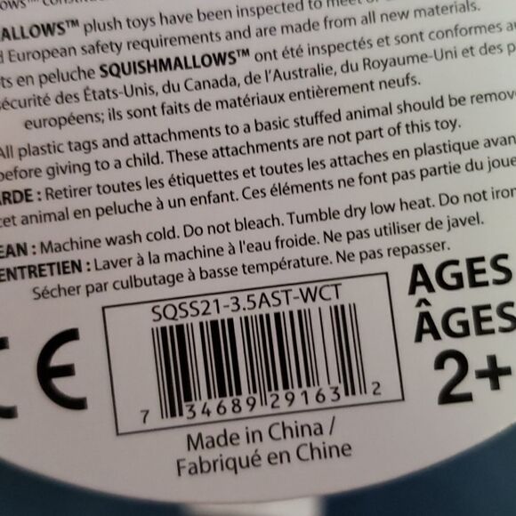 SQUISHMALLOWS 2021 Clip Shena Tie Dye Dog 3.5 inches new with tags - Picture 2 of 3